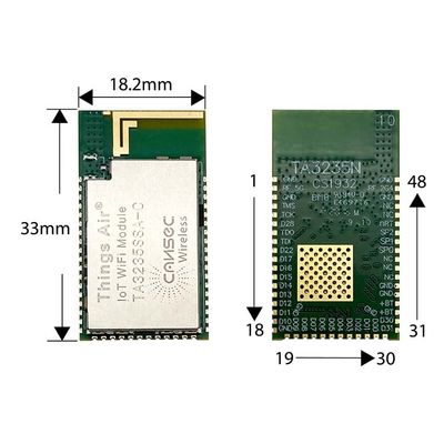 16.5dBm 1uA 이엇 와이파이 모듈 CC3235 5Ghz 와이파이 모듈 TA3235SA-C
